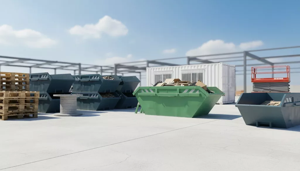 benne 7m3 pour déchets de chantier