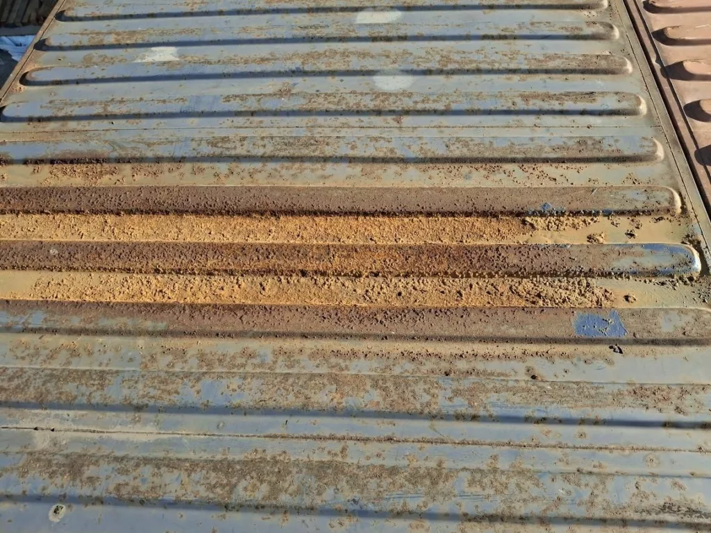 Rouille sur container maritime